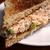 Tuna salad sandwich with cucumber